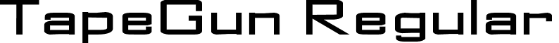 TapeGun Regular font - TapeGun.ttf