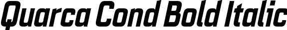 Quarca Cond Bold Italic font - QuarcaCondBoldItalic.otf