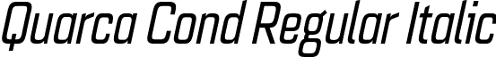 Quarca Cond Regular Italic font - QuarcaCondRegularItalic.otf