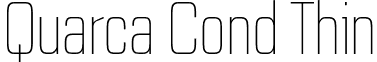 Quarca Cond Thin font - QuarcaCondThin.otf