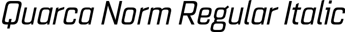 Quarca Norm Regular Italic font - QuarcaNormRegularItalic.otf