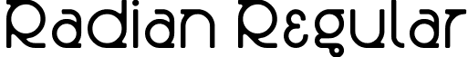 Radian Regular font - Radian.ttf