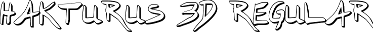 Hakturus 3D Regular font - hakturus3d.ttf