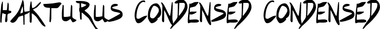 Hakturus Condensed Condensed font - hakturuscond.ttf