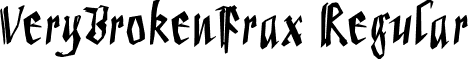 VeryBrokenFrax Regular font - VeryBrokenFrax.ttf