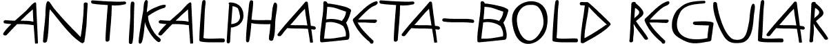 AntikAlphaBeta-Bold Regular font - AntikAlphaBeta-Bold.ttf