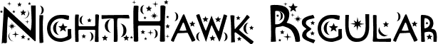 NightHawk Regular font - NightHawk.ttf