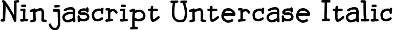 Ninjascript Untercase Italic font - nvscript_uci.ttf