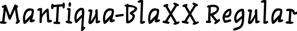 ManTiqua-BlaXX Regular font - ManTiqua-BlaXX.ttf
