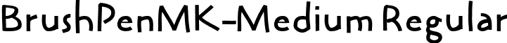 BrushPenMK-Medium Regular font - BrushPenMK-Medium.ttf