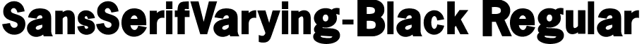 SansSerifVarying-Black Regular font - SansSerifVarying-Black.ttf