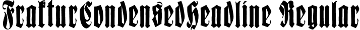 FrakturCondensedHeadline Regular font - FrakturCondensedHeadline.ttf