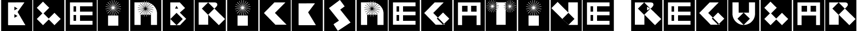 KleinBricksNegative Regular font - KleinBricksNegative.ttf