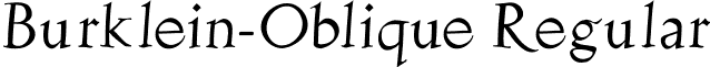 Burklein-Oblique Regular font - Burklein-Oblique.ttf