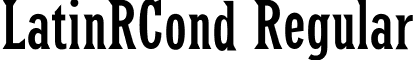 LatinRCond Regular font - LatinRCond.ttf