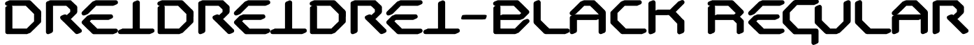 DreiDreiDrei-Black Regular font - DreiDreiDrei-Black.ttf