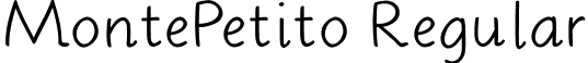 MontePetito Regular font - MontePetito.ttf