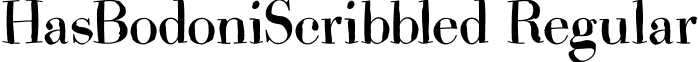 HasBodoniScribbled Regular font - HasBodoniScribbled.ttf