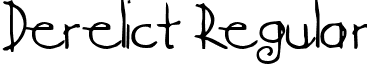 Derelict Regular font - Derelict.ttf