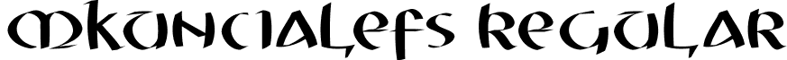 MKUnCialeFS Regular font - MKUnCialeFS.ttf