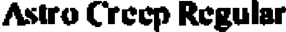 Astro Creep Regular font - Astro_Creep.ttf