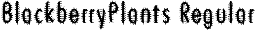 BlackberryPlants Regular font - BlackberryPlants.ttf