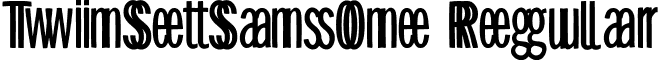 TwinSetSansOne Regular font - TwinSetSansOne.ttf