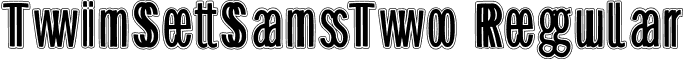 TwinSetSansTwo Regular font - TwinSetSansTwo.ttf