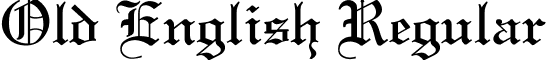 Old English Regular font - OLD_ENGL.TTF