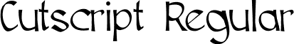 Cutscript Regular font - Cutscript.ttf