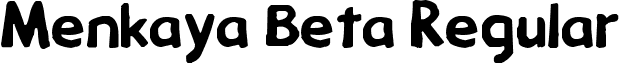 Menkaya Beta Regular font - MEnkaya.ttf