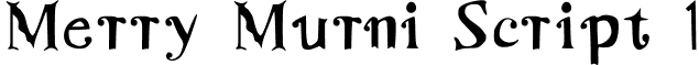 Merry Murni Script 1 font - Merry Murni Script 1 Medium.ttf