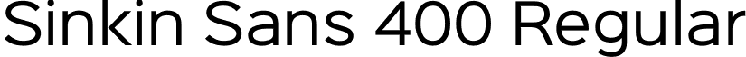 Sinkin Sans 400 Regular font - SinkinSans-400Regular.otf