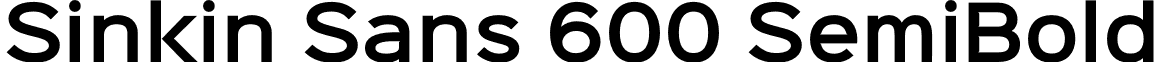 Sinkin Sans 600 SemiBold font - SinkinSans-600SemiBold.otf