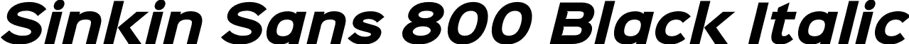Sinkin Sans 800 Black Italic font - SinkinSans-800BlackItalic.otf