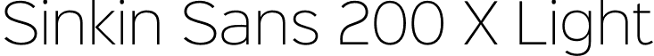 Sinkin Sans 200 X Light font - SinkinSans-200XLight.otf