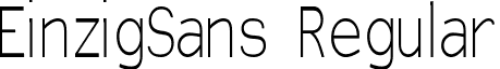 EinzigSans Regular font - EINZS___.TTF