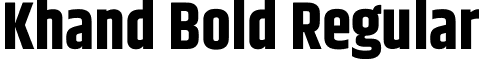 Khand Bold Regular font - Khand-Bold.ttf