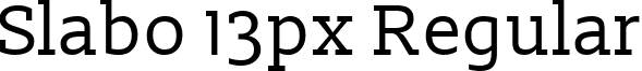 Slabo 13px Regular font - Slabo13px-Regular.ttf