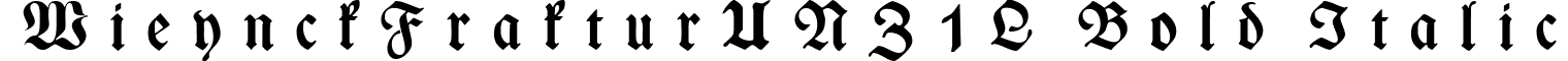 WieynckFrakturUNZ1L Bold Italic font - WieynckFraktur-GesperrtFettUNZ1L.ttf