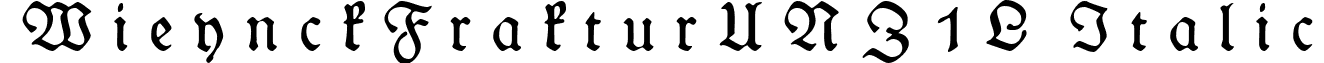 WieynckFrakturUNZ1L Italic font - WieynckFraktur-GesperrtUNZ1L.ttf