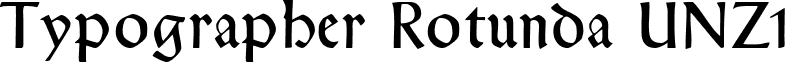 Typographer Rotunda UNZ1 font - TypographerRotundaUNZ1.ttf