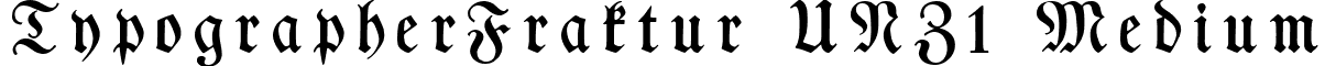 TypographerFraktur UNZ1 Medium font - TypographerFraktur-Medium UNZ1 Gesperrt.ttf