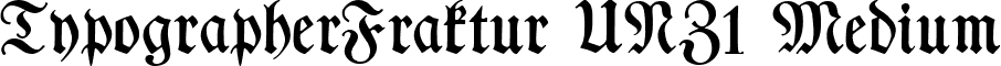 TypographerFraktur UNZ1 Medium font - TypographerFraktur-Medium UNZ1.ttf