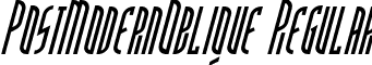 PostModernOblique Regular font - PostModernOblique.ttf