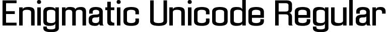 Enigmatic Unicode Regular font - EnigmaU_2.TTF