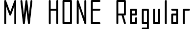 MW HONE Regular font - MW_HONE.ttf