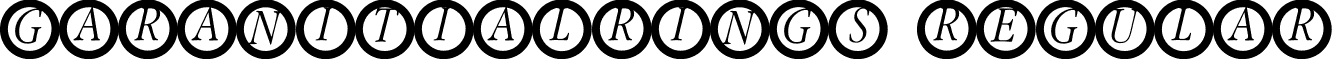 GaranitialRings Regular font - GaranitialRings.ttf