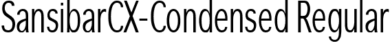 SansibarCX-Condensed Regular font - SansibarCX-Condensed.ttf