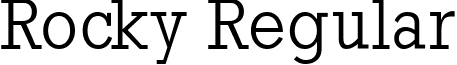 Rocky Regular font - RockyRegular.ttf